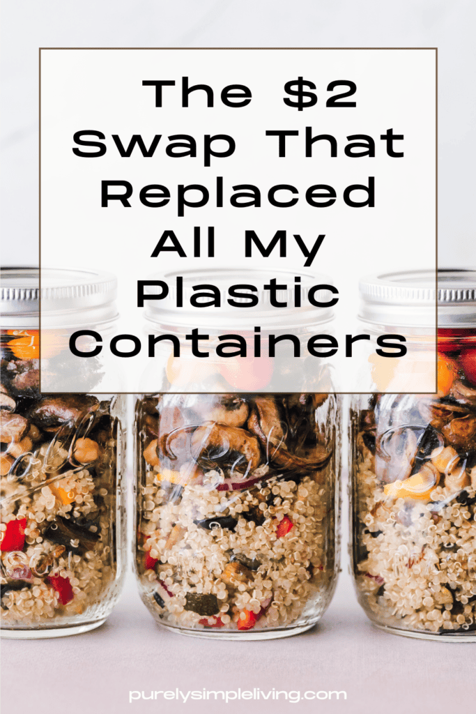 glass jars and beeswax wraps replacing plastic in a clean kitchen