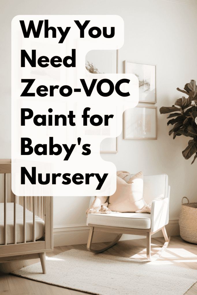 close up of a non toxic nursery crib with organic cotton bedding