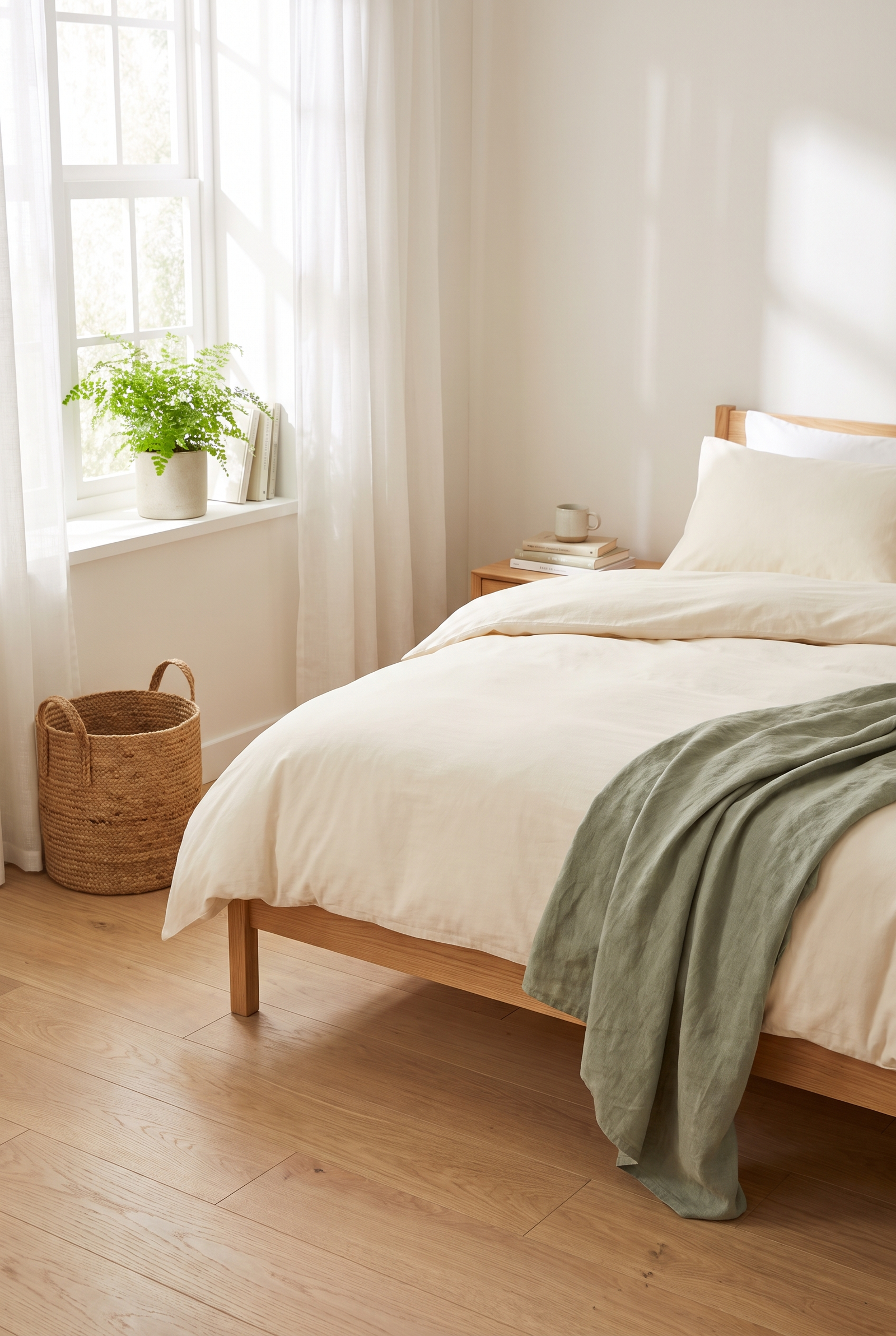 non-toxic bedroom deep clean checklist scene